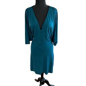 All Saints Teal v-neck dress Size US Size 8 UK size 12